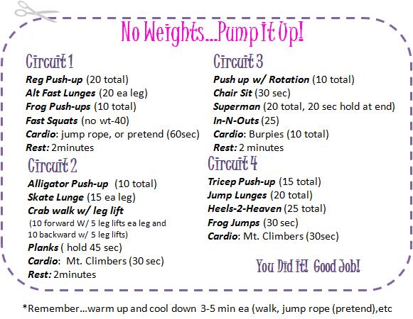 5 Day Metafit Workout Example for Fat Body